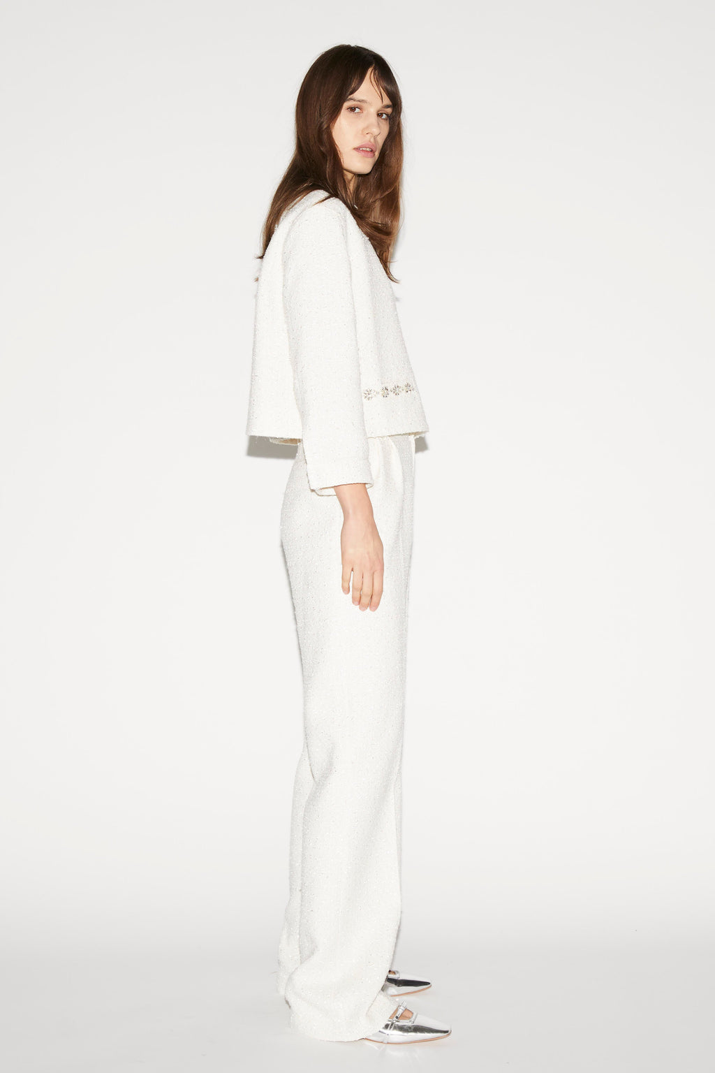 Lisette Top Ivory Tweed