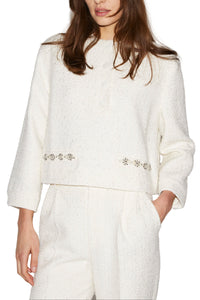 Lisette Top Ivory Tweed