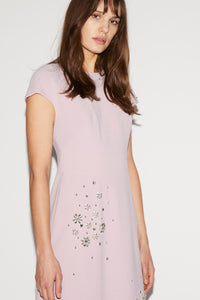 Tyra Gown Lilac Pink Embellished Crepe