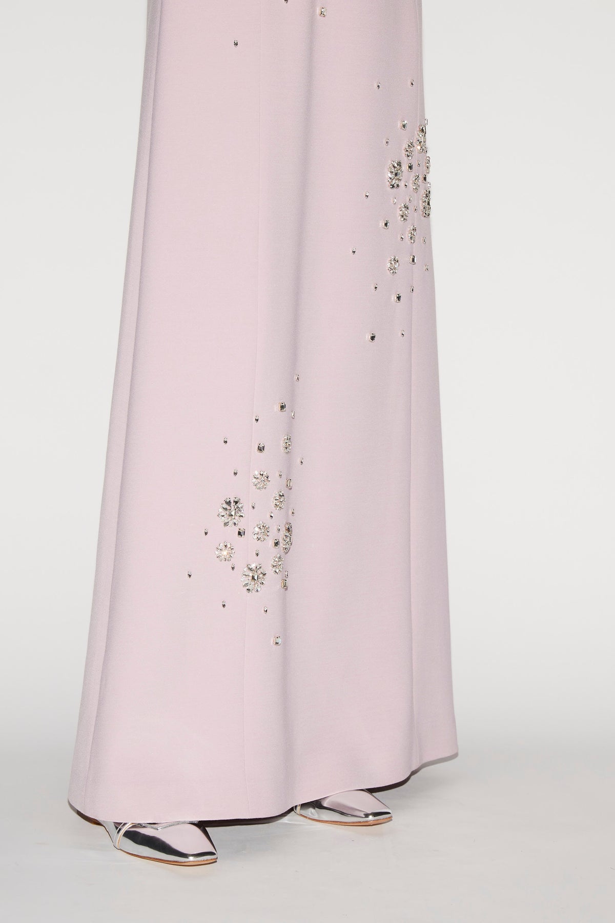 Tyra Gown Lilac Pink Embellished Crepe