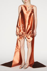 Fabian Dress Rust Mikado