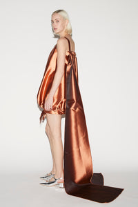 Fabian Dress Rust Mikado