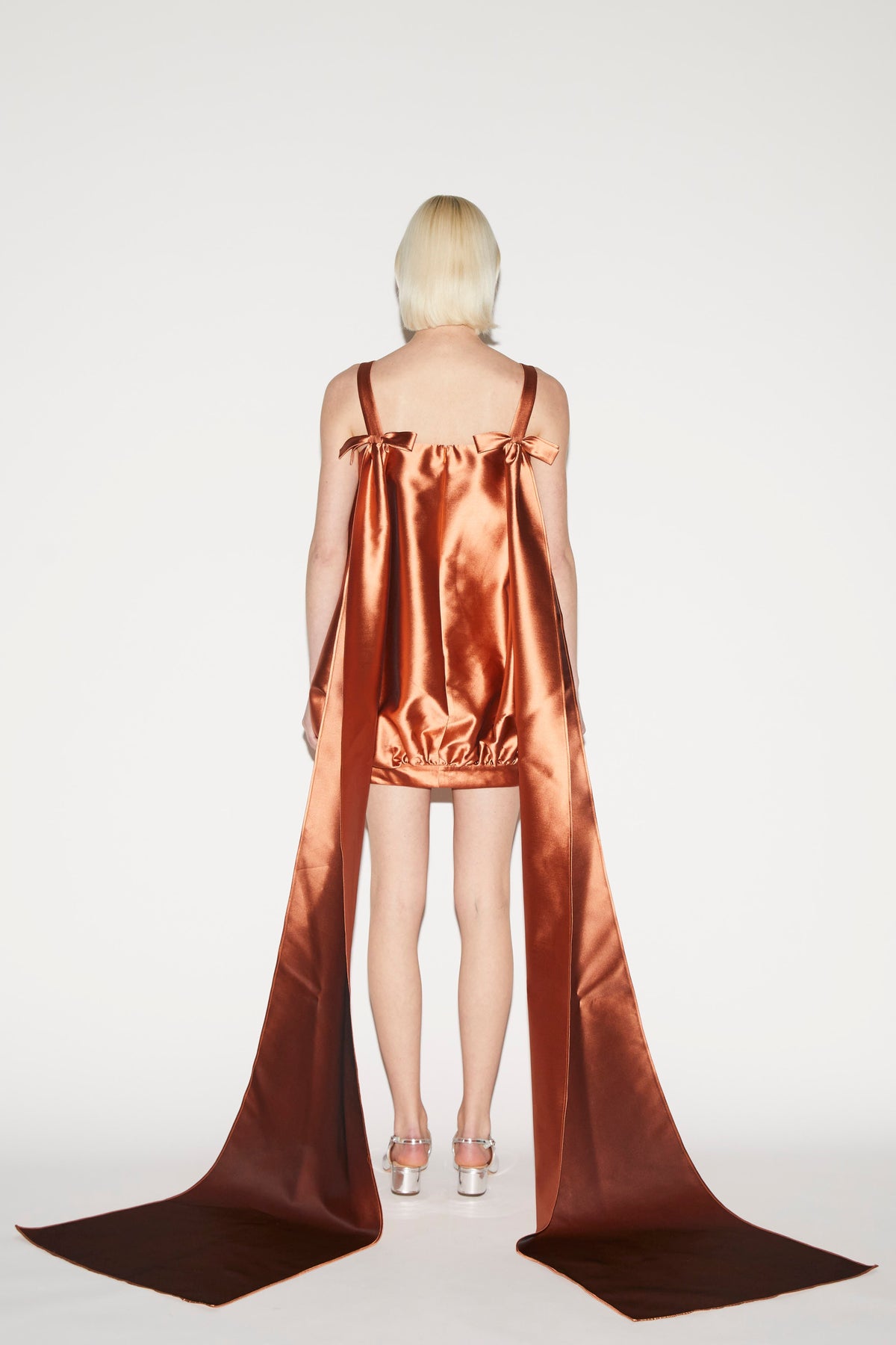 Fabian Dress Rust Mikado