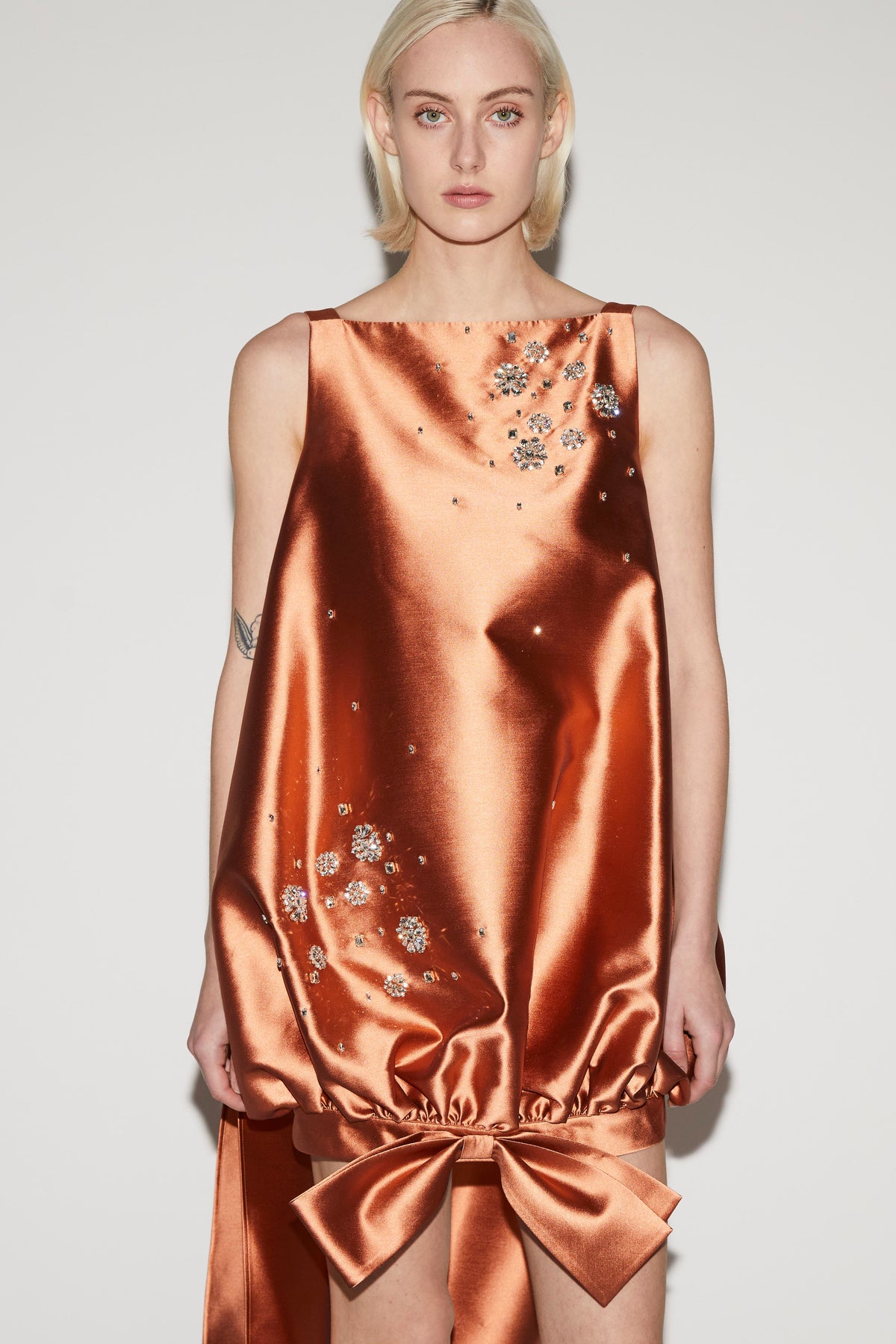 Fabian Dress Rust Mikado