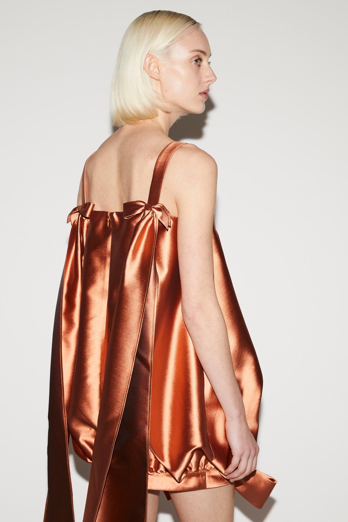 Fabian Dress Rust Mikado