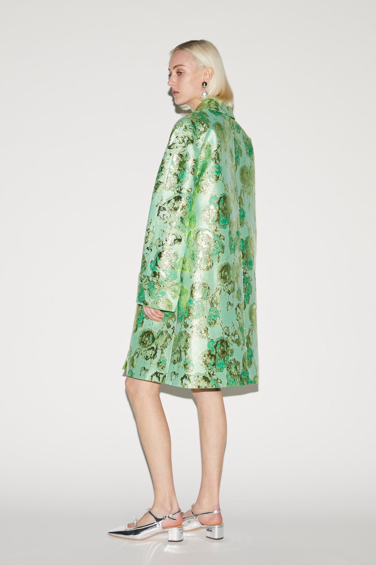 Mirabel Coat Jade Jacquard