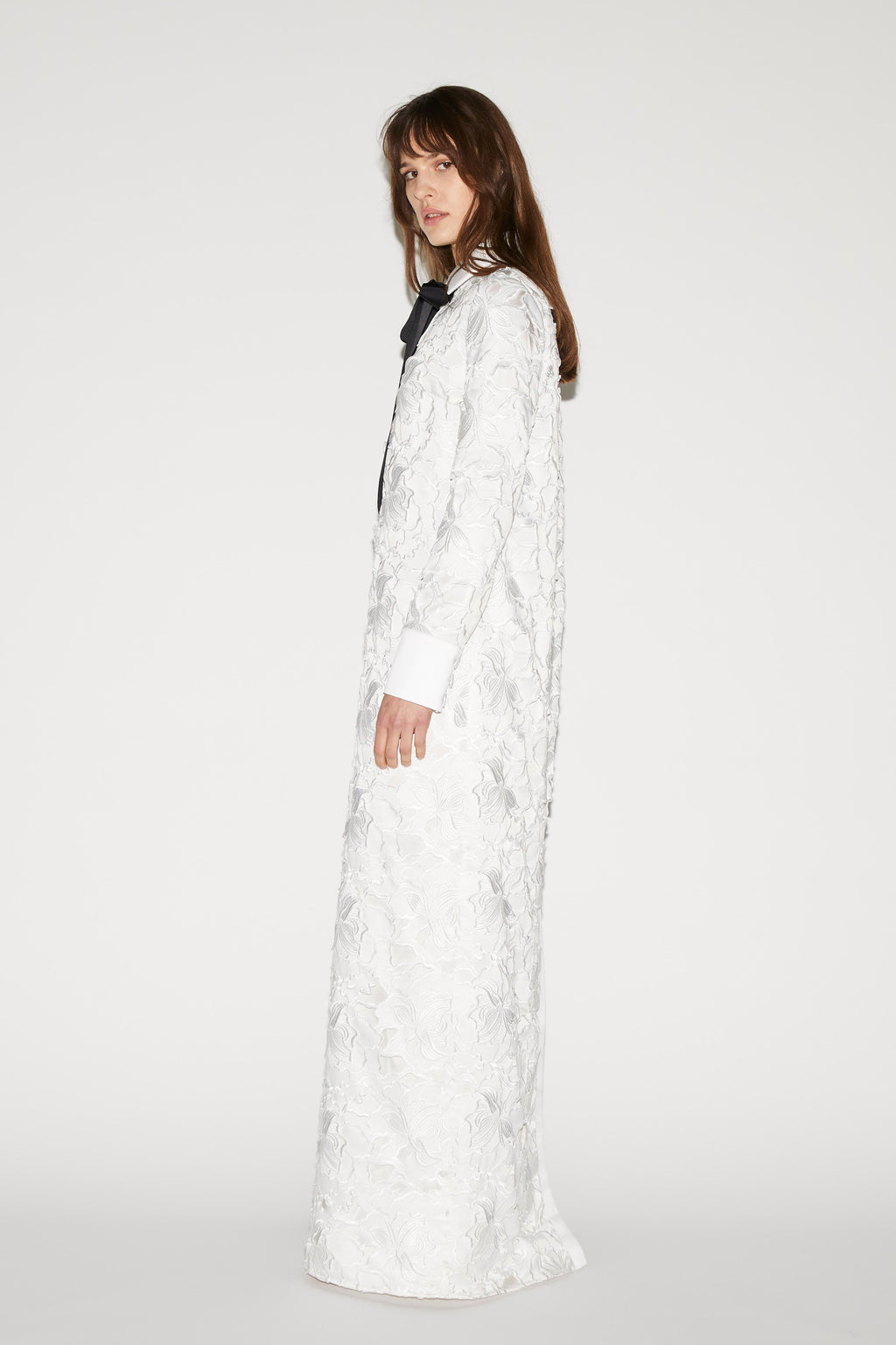 Elena Gown White Cutwork Duchesse