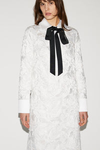 Elena Gown White Cutwork Duchesse