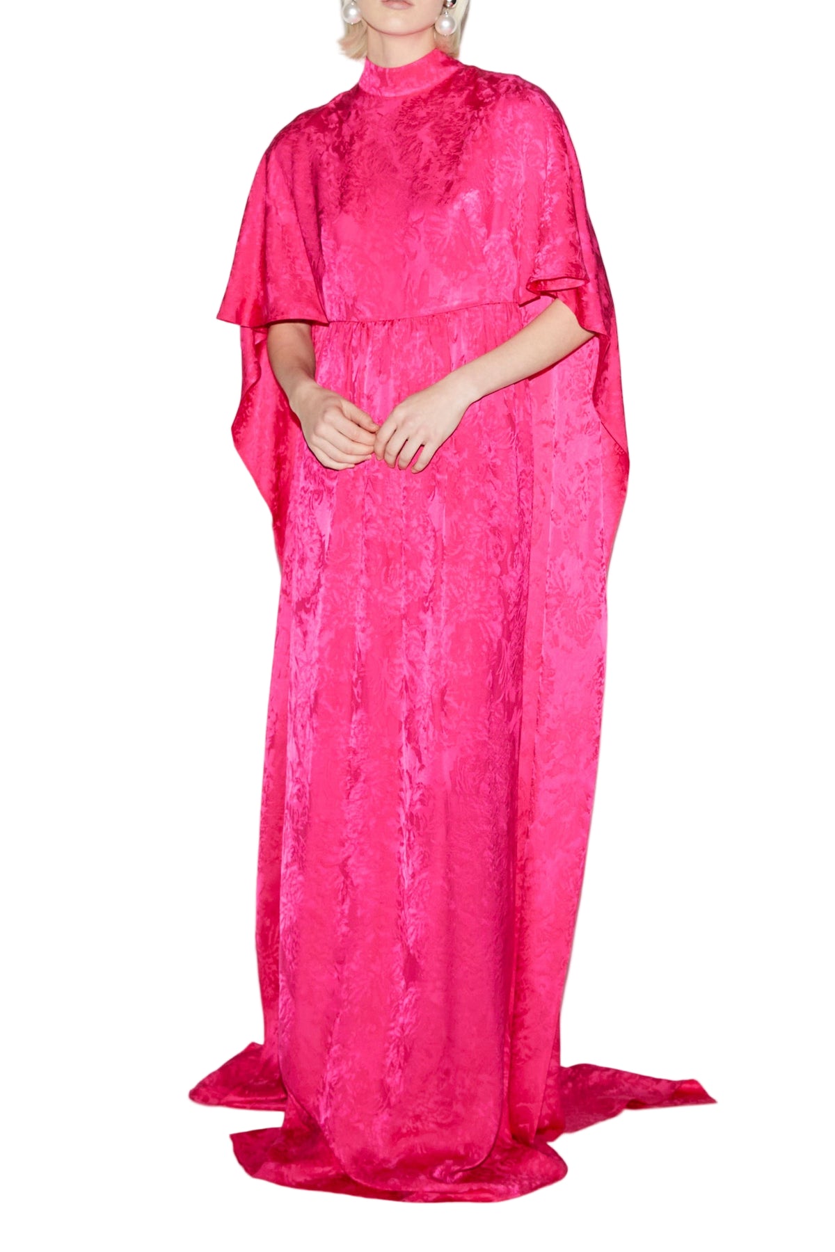 Alaric Gown Fuchsia Satin Jacquard