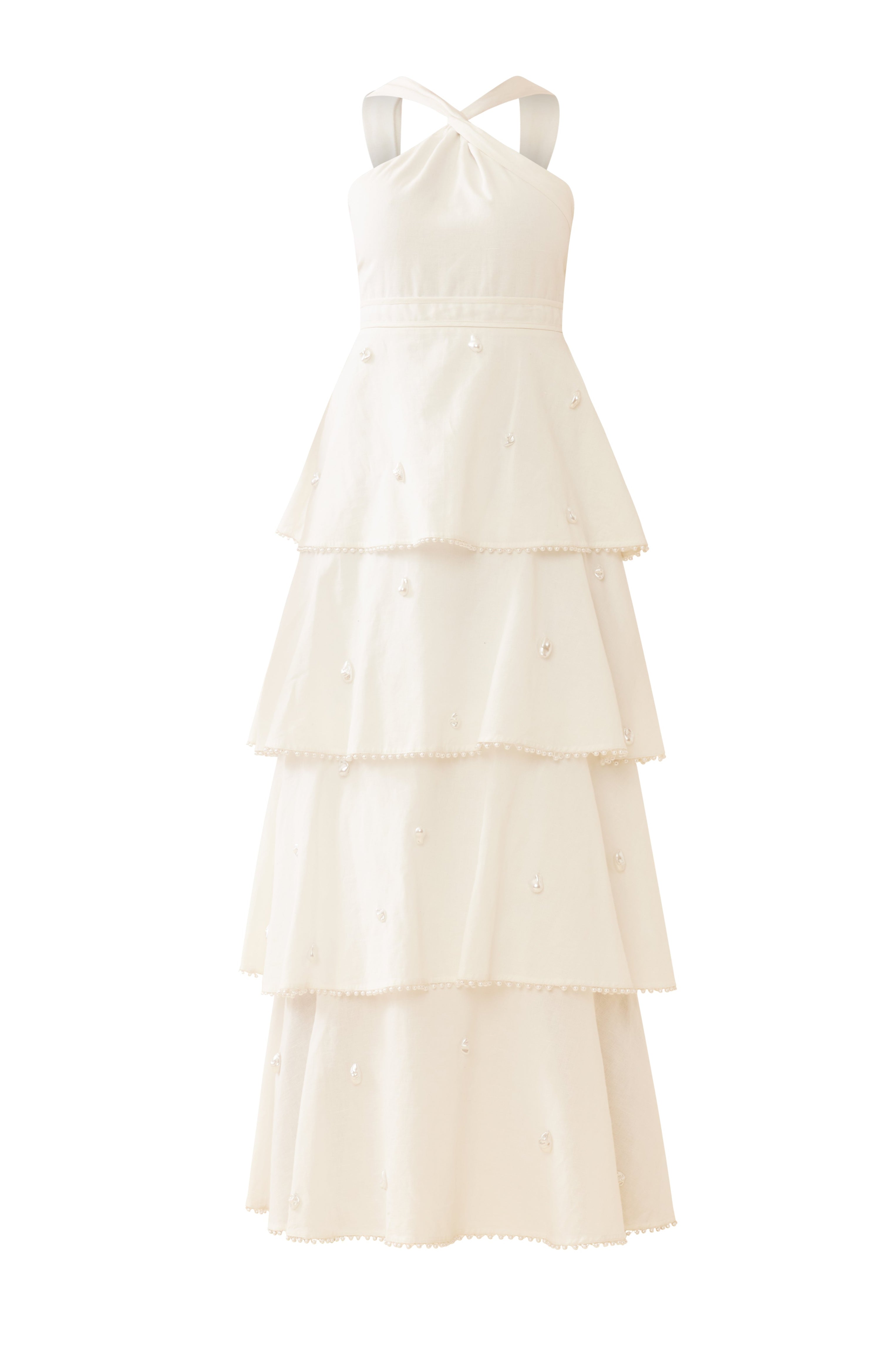 OTM Exclusive: Emma Dress in Pearly White