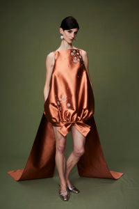 Fabian Dress Rust Mikado