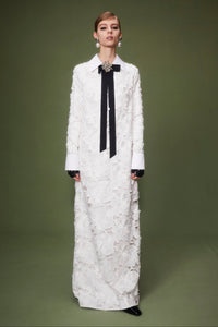 Elena Gown White Cutwork Duchesse