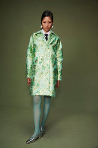 Mirabel Coat Jade Jacquard