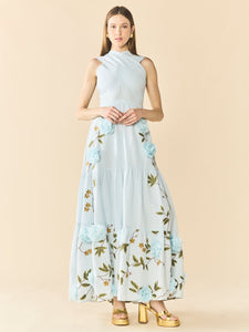 Isabel Dress in Lotus Garden Blue