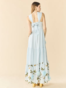 Isabel Dress in Lotus Garden Blue