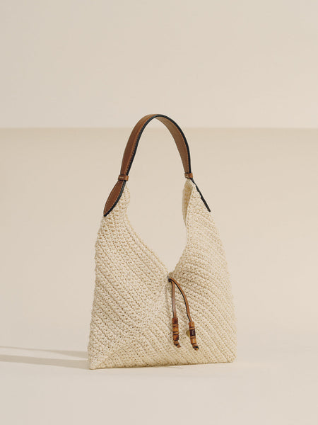The Small Origami in Cognac & Natural fiber | Over The Moon