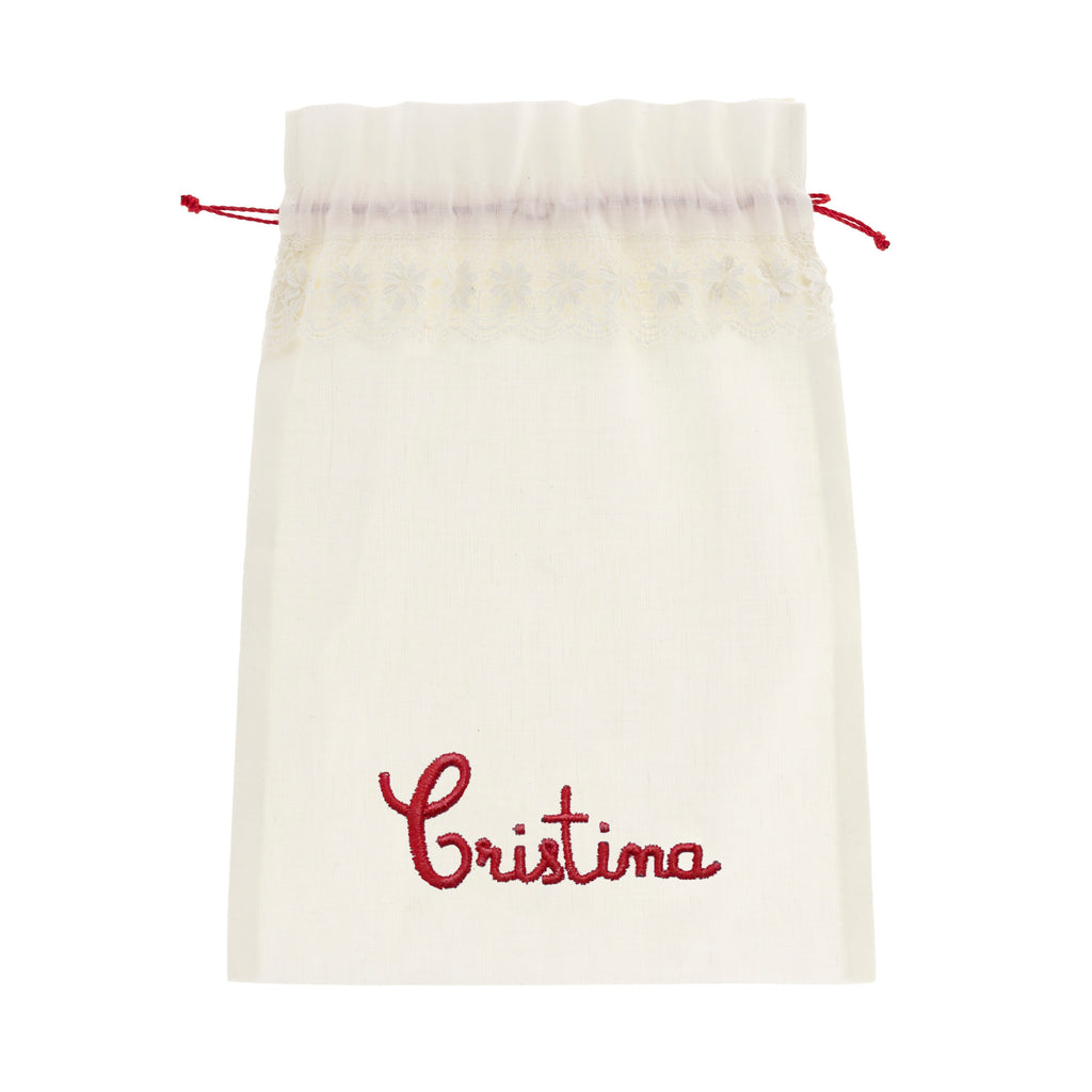 Camarinas Lingerie Bag Name in Red