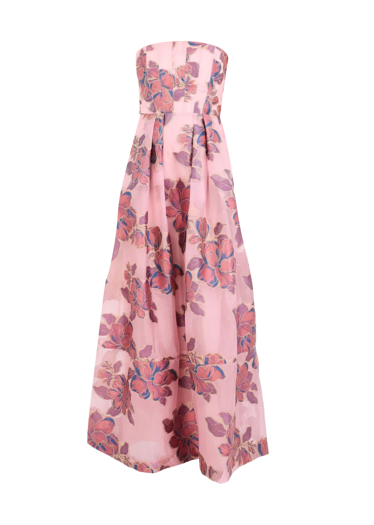 Catherine Gown in Pink Peony Organza