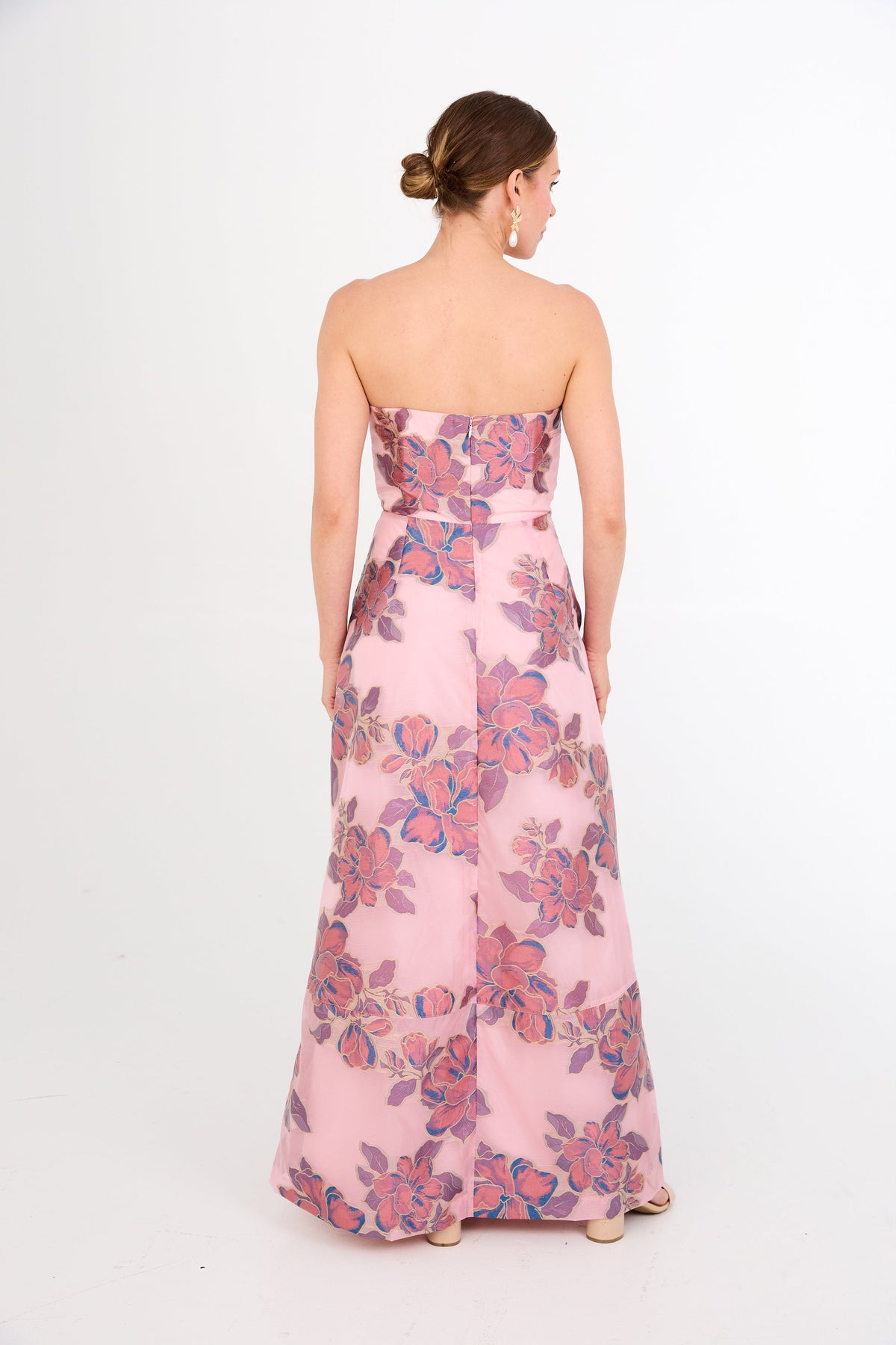 Catherine Gown in Pink Peony Organza