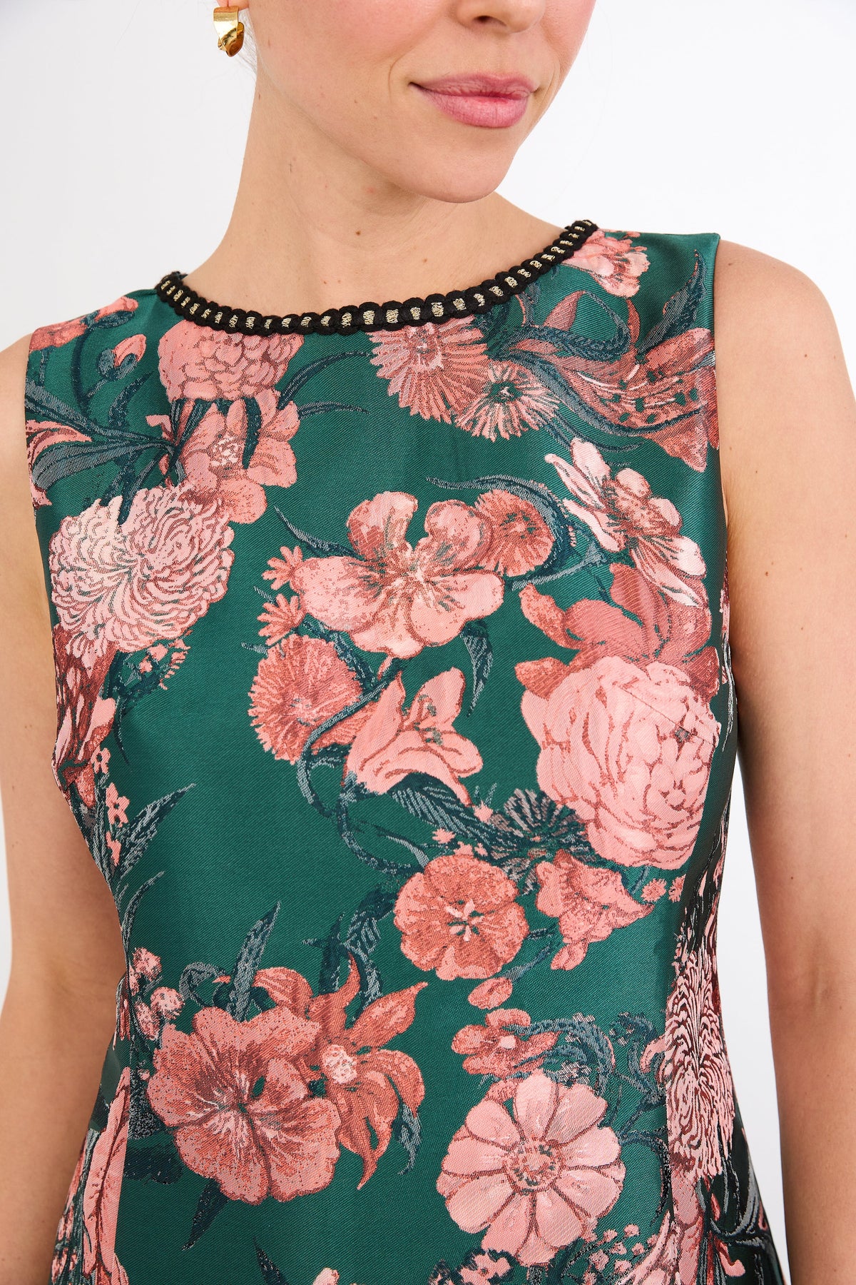 Avery Dress in Forest Mum Jacquard
