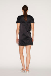 Kathy Dress Black Embroidered Duchesse