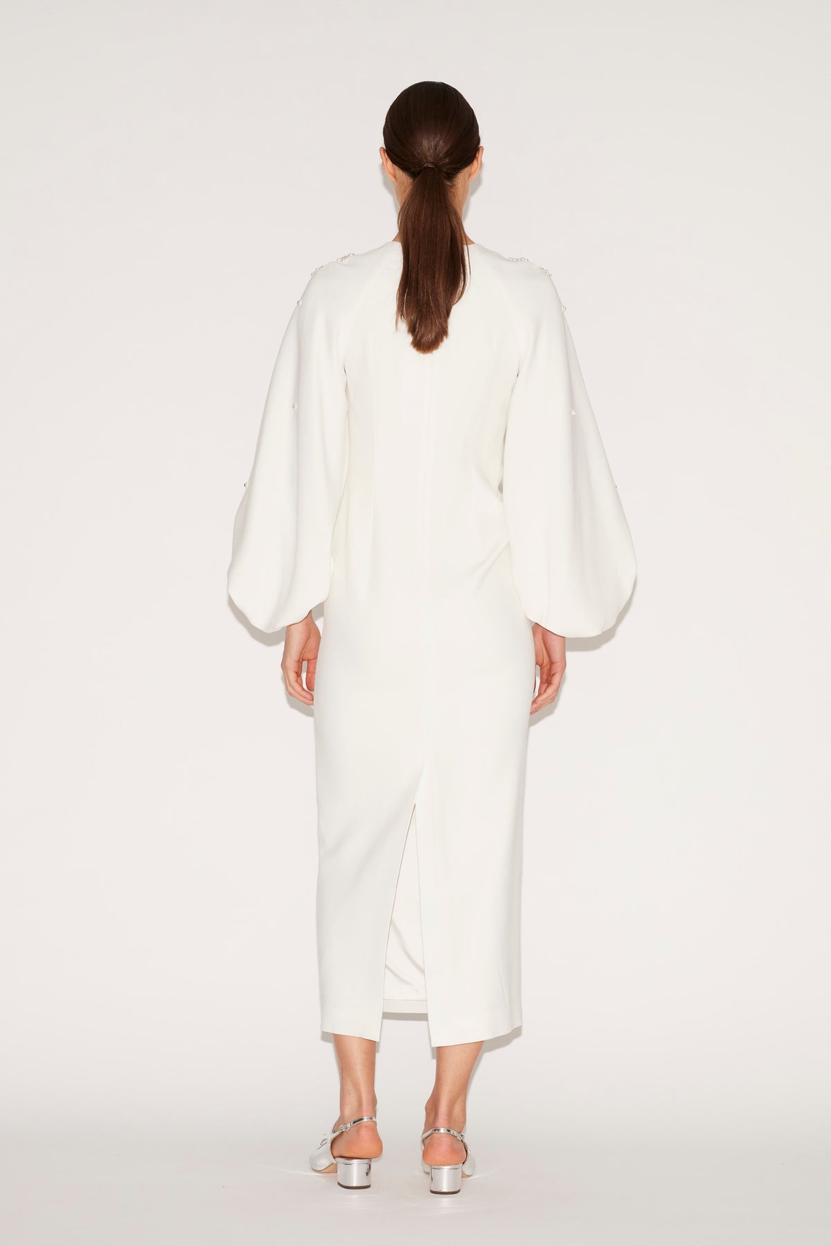 Sondra Midi Dress White Embellished Sable
