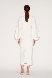 Sondra Midi Dress White Embellished Sable