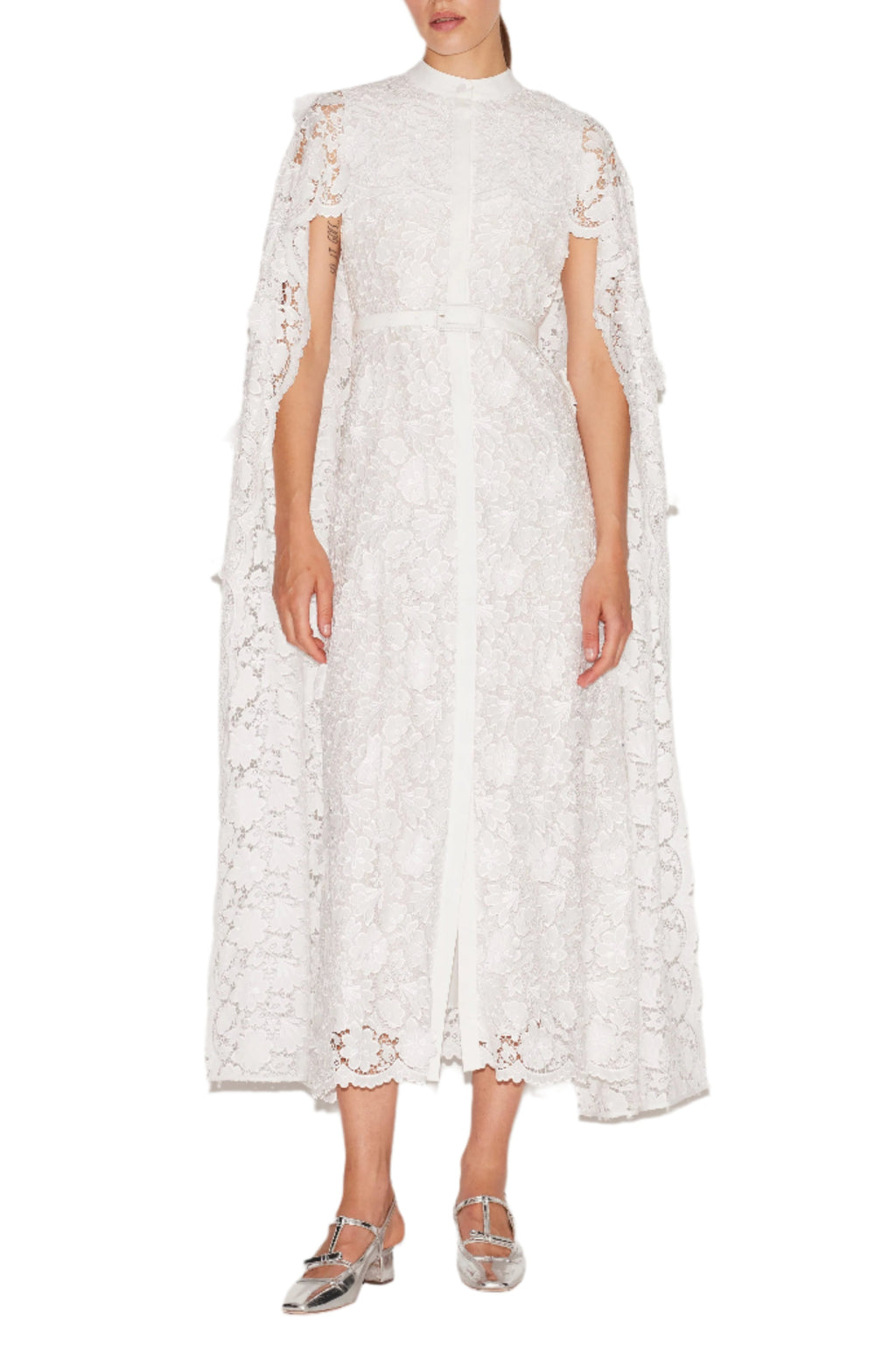 Loretta Dress White Embroidered Cotton US 4 | UK 8 Loretta Dress White Embroidered Cotton US 4 | UK 8
