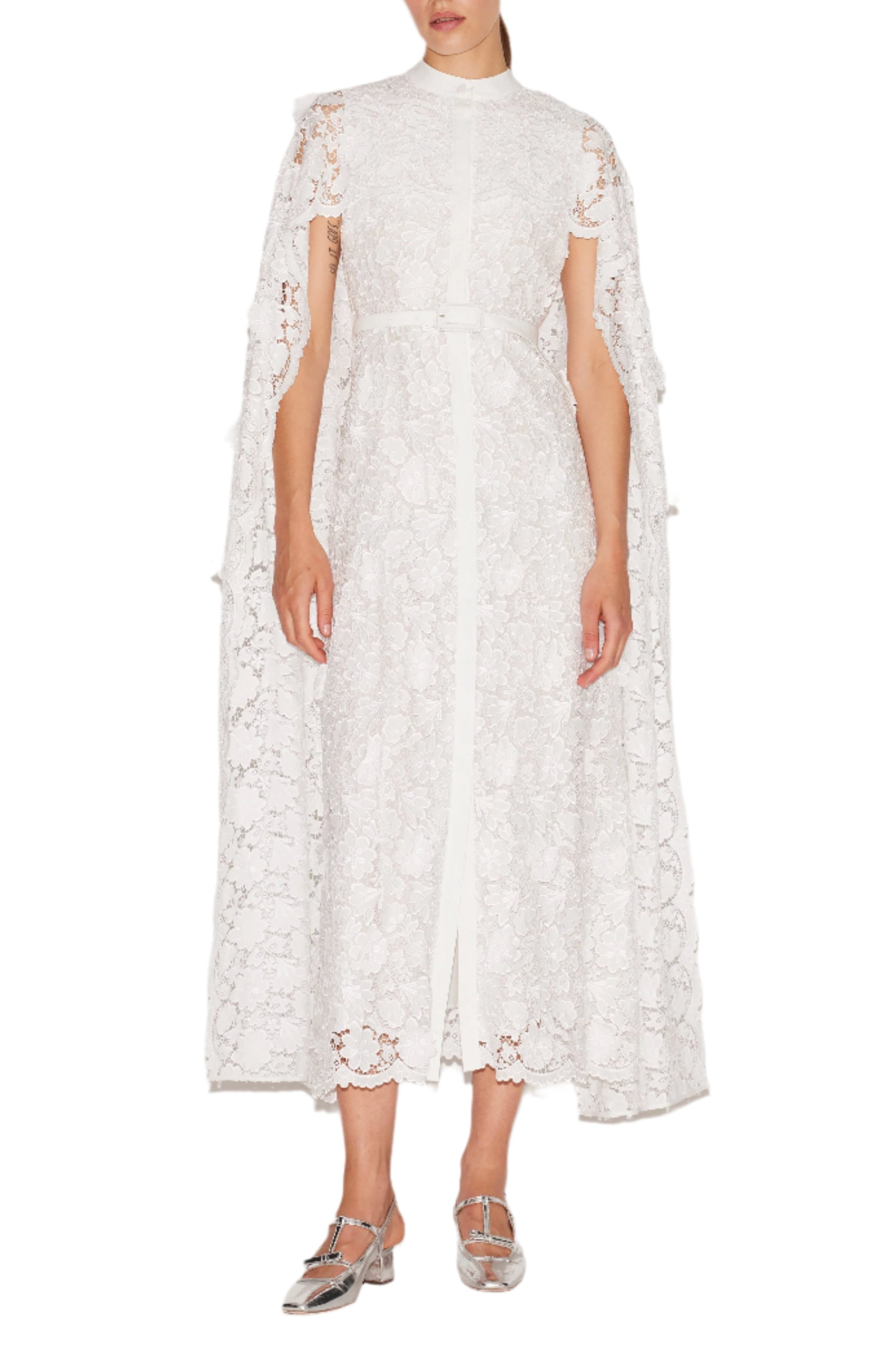 Loretta Dress White Embroidered Cotton