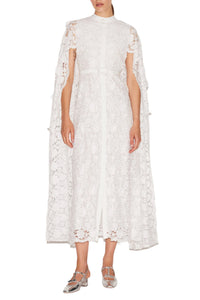 Loretta Dress White Embroidered Cotton
