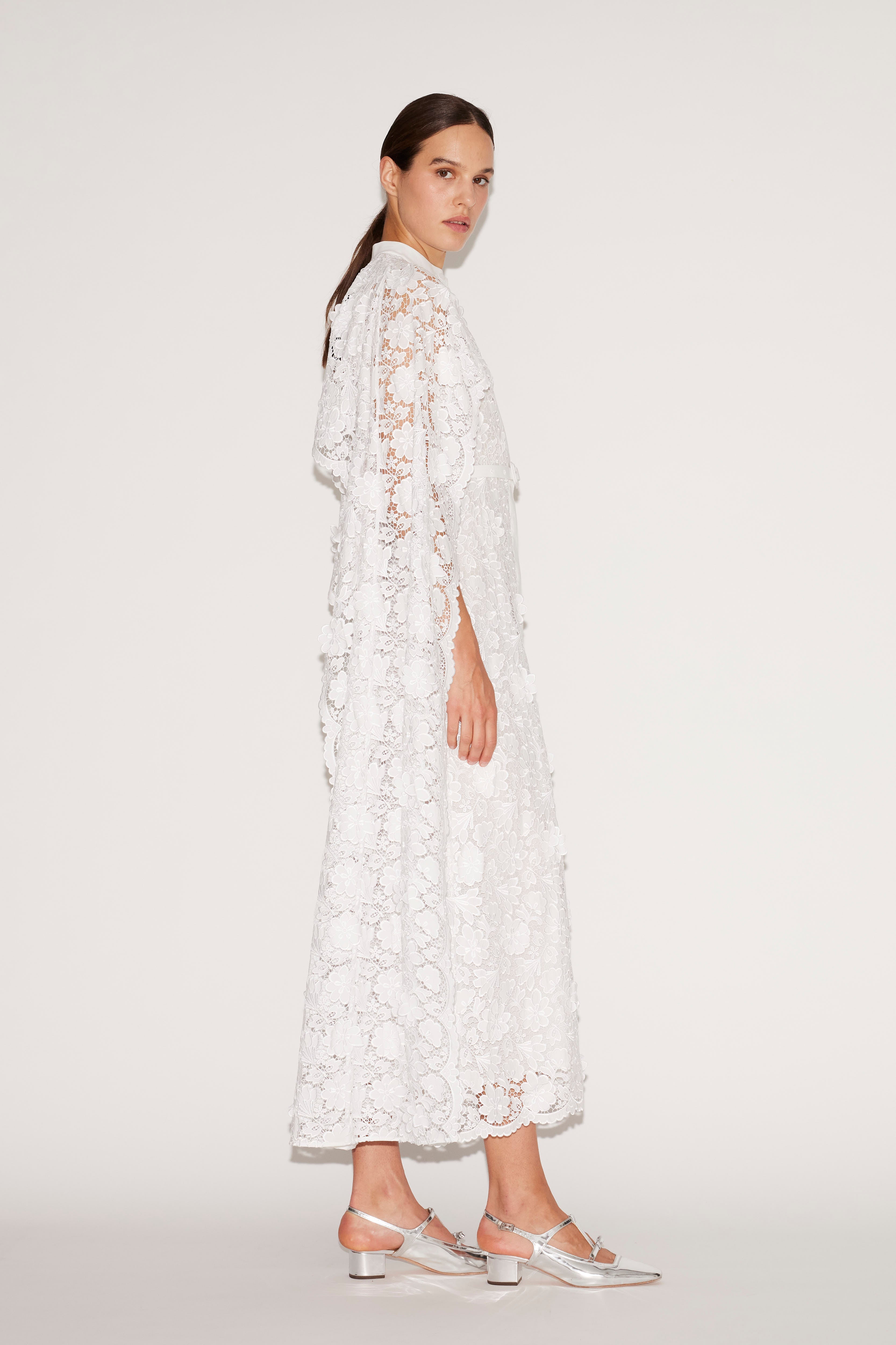 Loretta Dress White Embroidered Cotton