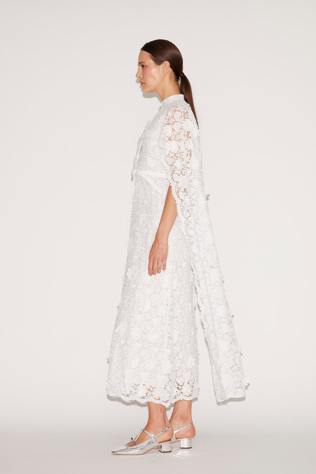Loretta Dress White Embroidered Cotton US 4 | UK 8 Loretta Dress White Embroidered Cotton US 4 | UK 8