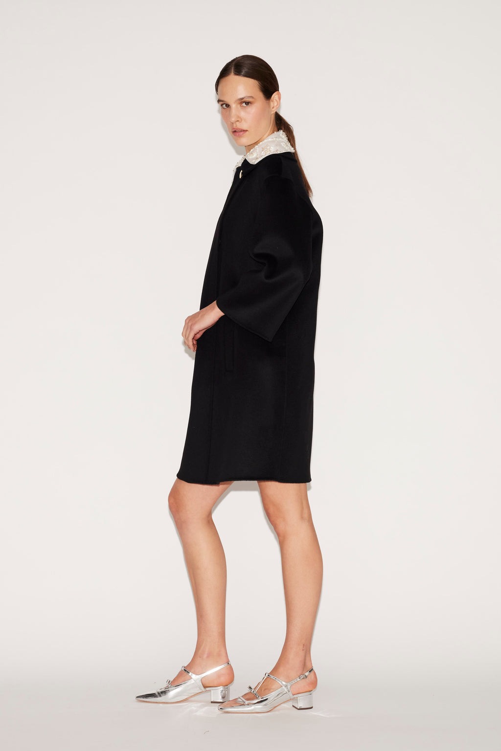 Jeffrey Opera Coat Black Wool