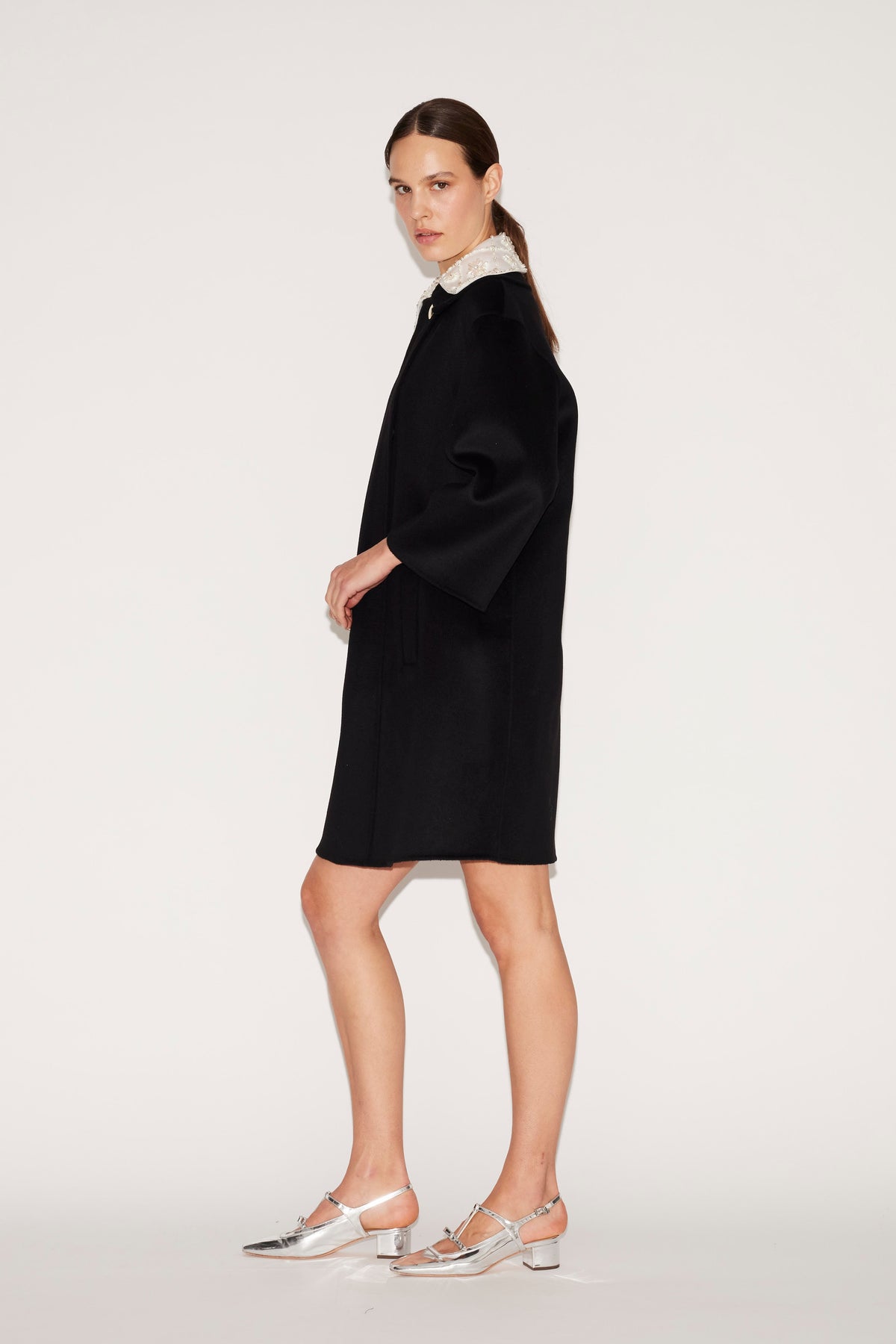 Jeffrey Opera Coat Black Wool