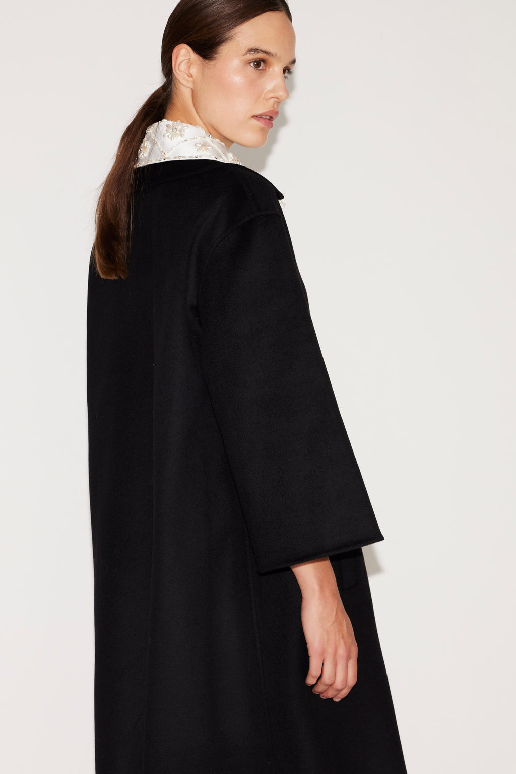 Jeffrey Opera Coat Black Wool
