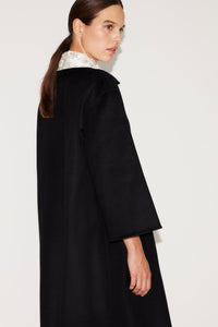 Jeffrey Opera Coat Black Wool