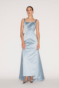 Shannon Gown Pale Blue Duchesse Satin
