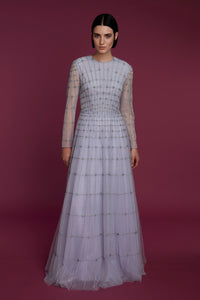Anissa Gown Pale Blue Embellished Tulle