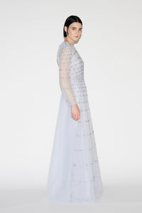 Anissa Gown Pale Blue Embellished Tulle