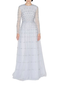 Anissa Gown Pale Blue Embellished Tulle