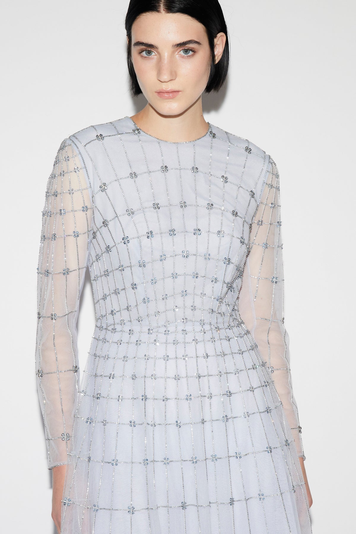 Anissa Gown Pale Blue Embellished Tulle