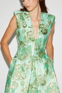 Kyle Dress Jade Jacquard