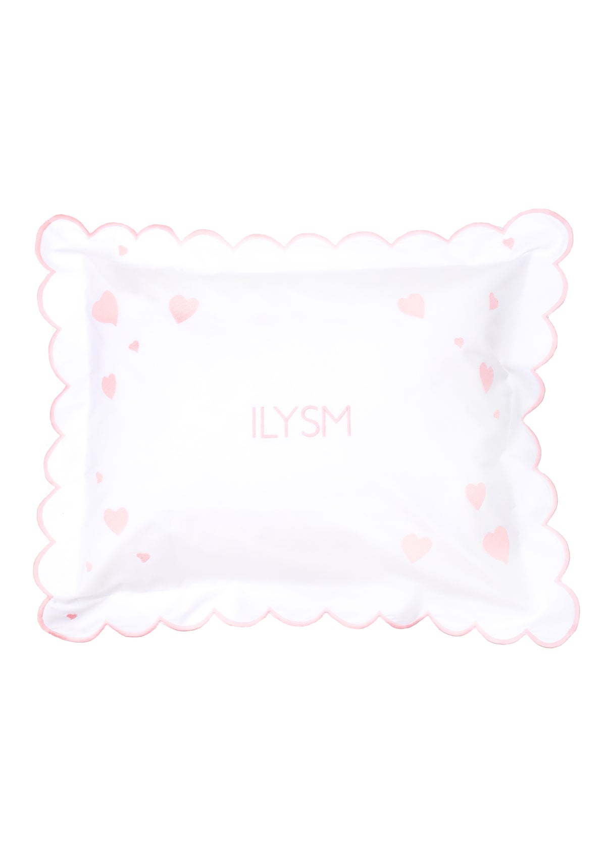 ILYSM Hearts Mini Pillow in Slipper