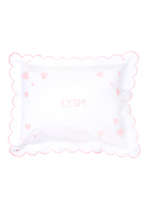 ILYSM Hearts Mini Pillow in Slipper