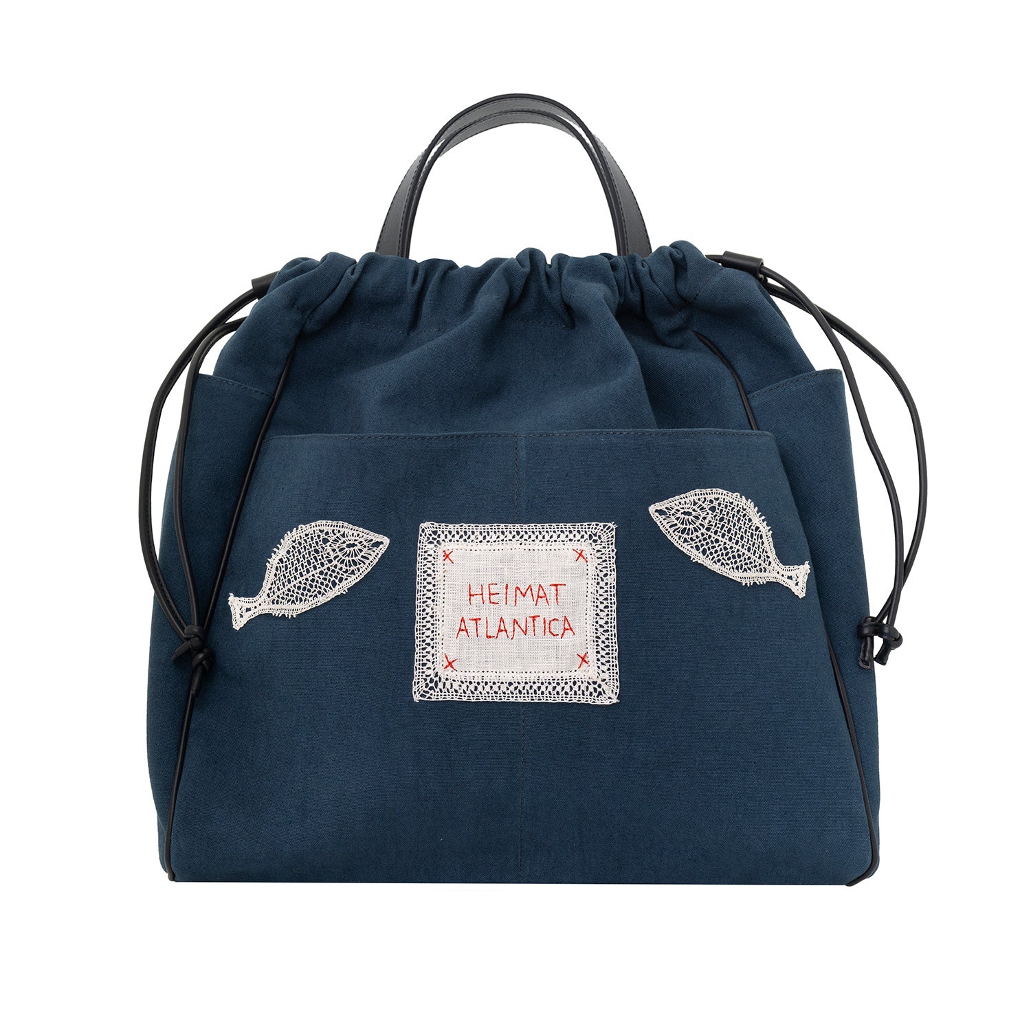 "Camarinas" Fishes Tote in Denim