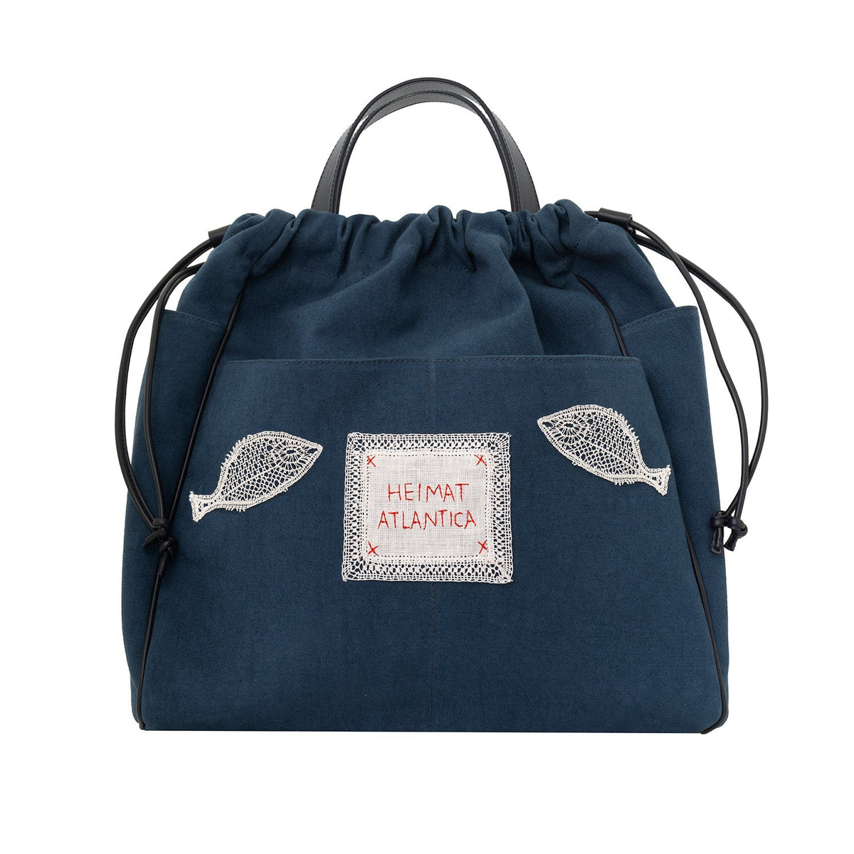 "Camarinas" Fishes Tote in Denim