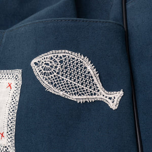 "Camarinas" Fishes Tote in Denim