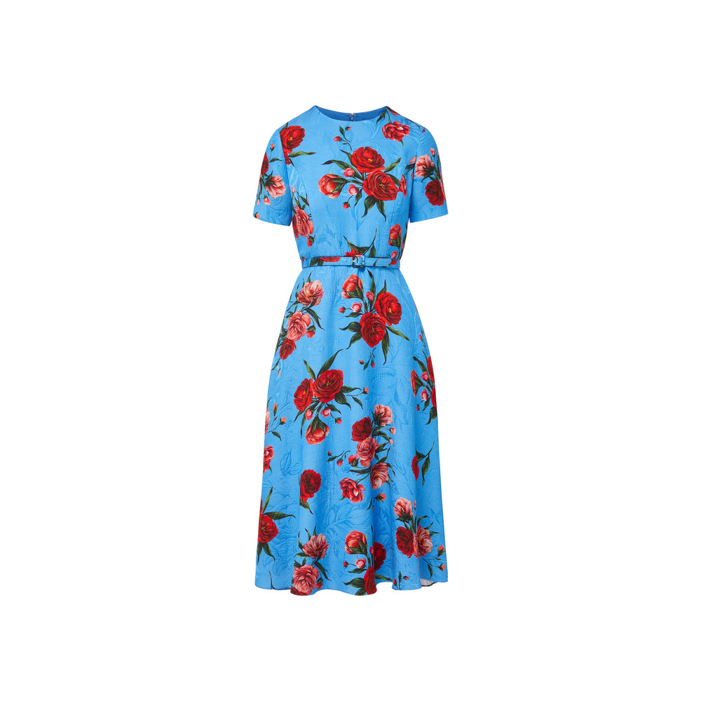 Harper Dress in Chelsea Rose Brocade
