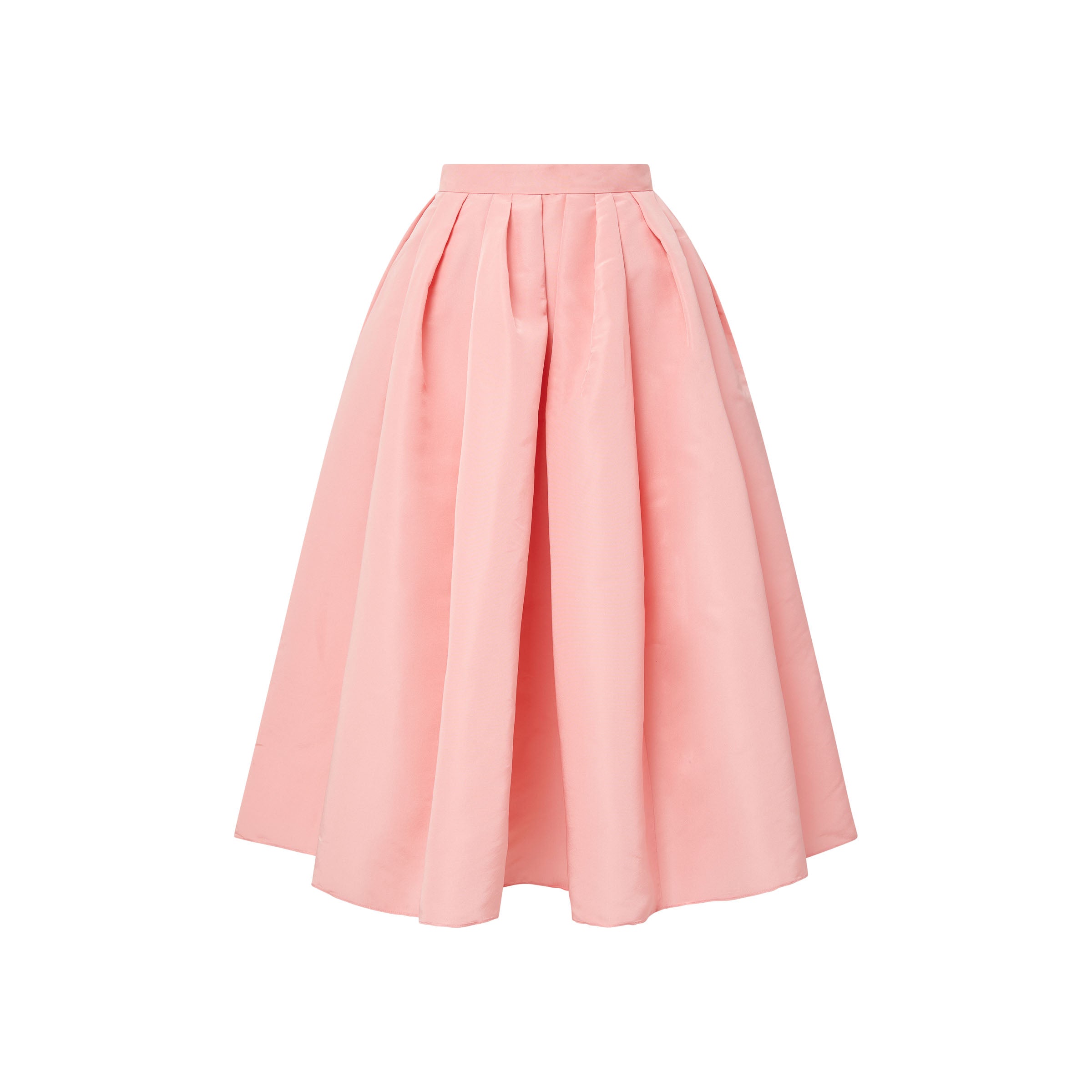Ava Skirt in Petal Pink Silk Faille