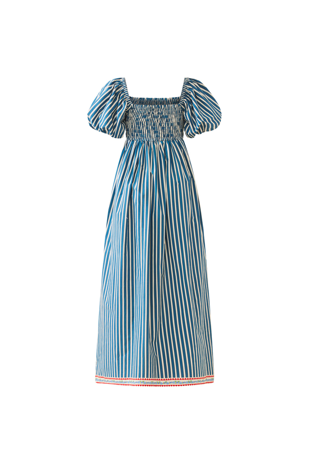 Aurora Dress in Navy Stripe